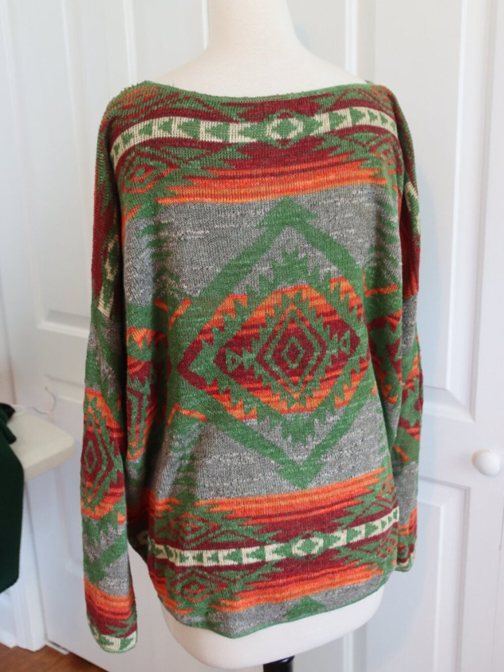Denim & Supply Ralph Lauren Aztec Pattern Scoop Neck Sweater Size XL Flawed - Picture 11 of 15